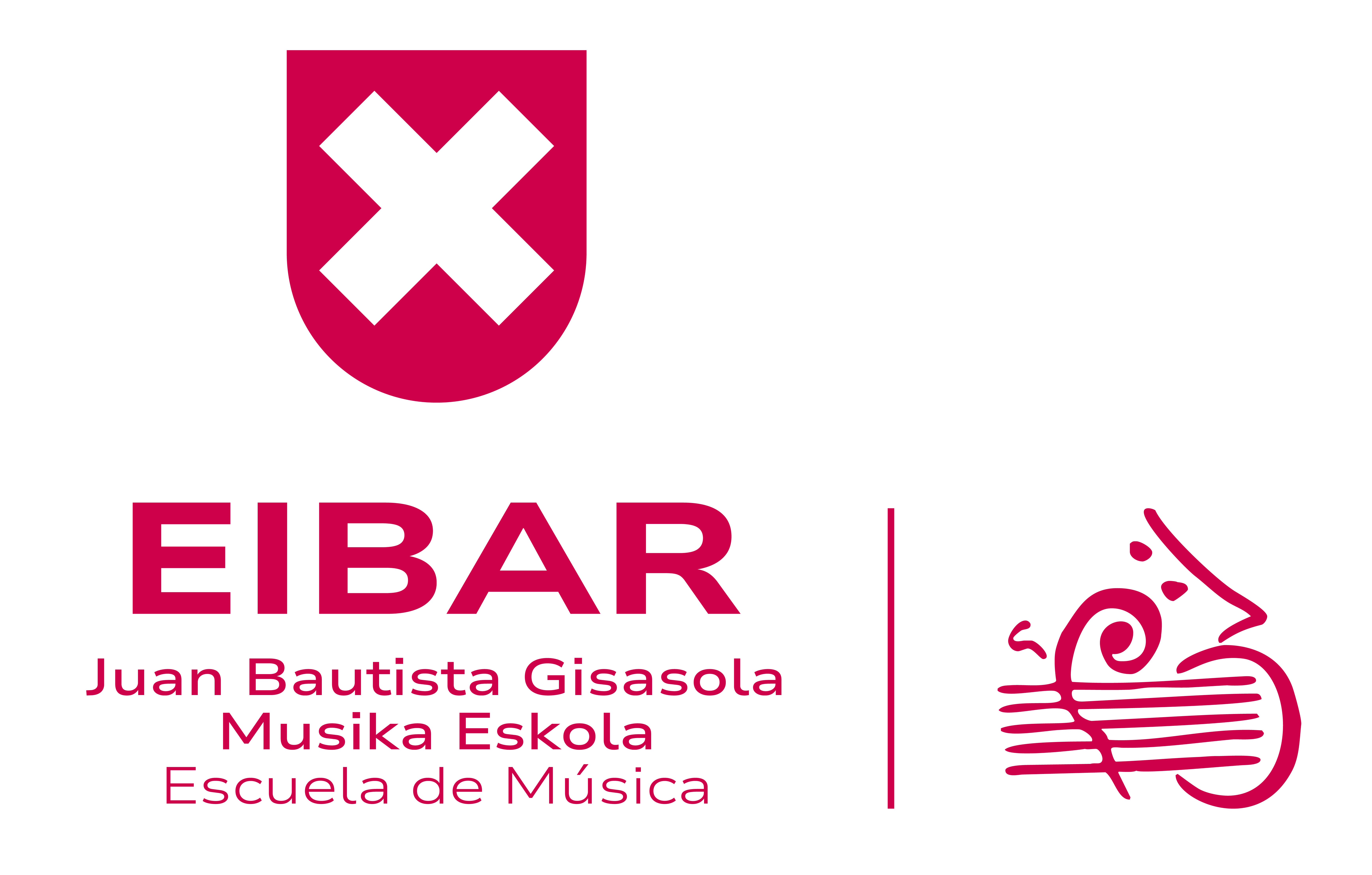 Juan Bautista Gisasola Musika Eskola bertikala arrosa
